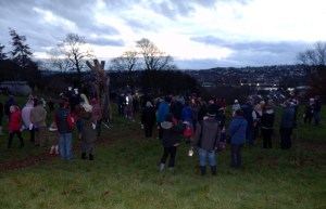 Gathering In the Park at Dusk 