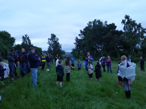 Playing games whilst it gets dark enough for the Fireworks 